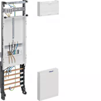 Tablou de contorizare complet Hager ZH23X7, 1 loc contor, 1 loc precontoare, 1 nivel, 900x250mm, bară colectoare cu 5 poli, 300mm, cu bară colectoare