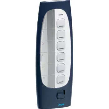 HAGER TU418 Telecomandă radio cu 7 butoane 433,92 MHz Rolling Code pentru porți și bariere
