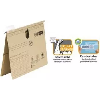 Mapă suspendată ELBA vertic ULTIMATE A4 cu mecanism de prindere, chamois, set de 50 buc. 85442