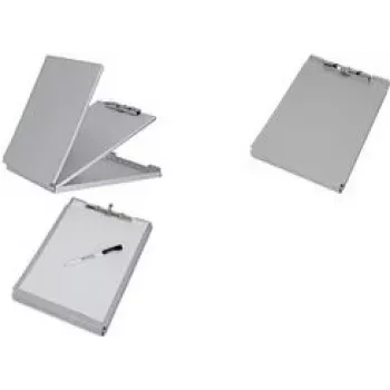 Planșetă de scris MAUL MAULcase cu compartiment de depozitare, DIN A4, aluminiu, lățime clemă 8 mm, deschidere sus, argintiu 2354808