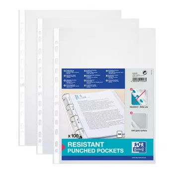 Folie de documente ELBA Standard DIN A4, PP, 0,09 mm, granulată, deschisă sus, perforare Euro, sigură pentru documente, antireflex (71460)