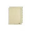 Separatoare de index ELBA, imprimate pe ambele fețe, chamois, 240 x 300 mm, carton kraft 200 g/m², perforații întărite (06455)