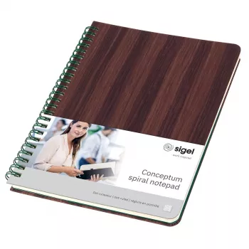 Caiet cu spirală Sigel Conceptum CO675 A5, punctat, copertă rigidă, maro, 160 foi