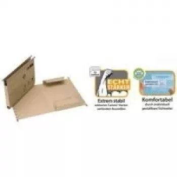 ELBA ULTIMATE Mapă de arhivare suspendată A4 cu clapete laterale, chamois, pachet de 25 85449