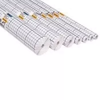 Folie de protecție pentru cărți HERMA, autoadezivă, 400 mm x 25 m, transparentă, PP lucios, linii de grilă 7025