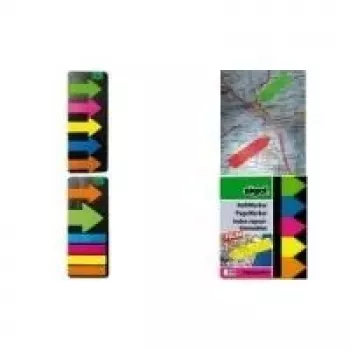 Markere pentru folie SIGEL HN614, 50 x 20 mm, 160 file, culori asortate, detașabile, în distribuitor de buzunar