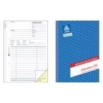 Bloc de avize de livrare și confirmări de primire Avery Zweckform, A5, 40 de seturi, autocopiere în 2 părți, lipit la cap, alb/galben, piața germană 1721