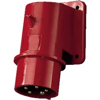 Ștecher de panou CEE MENNEKES 16 A 5 pini 400 V 6h IP44 roșu (379)