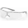 Ochelari de protecție Uvex Super Fit ETC 9178 cu protecție anti-aburire și UV, lentile clare, ramă antracit/albastru 9178415