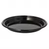Farfurii de meniu reutilizabile PAPSTAR, necompartimentate, Ø 22 cm, înălțime 2,6 cm, polipropilenă, negru, 12 bucăți (96558)