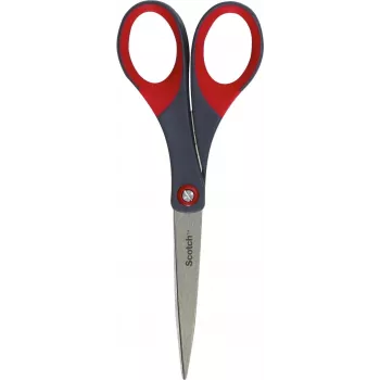 Foarfecă de precizie 3M Scotch 180 mm roșu/gri vârf ascuțit oțel inoxidabil Comfort Grip (1447)