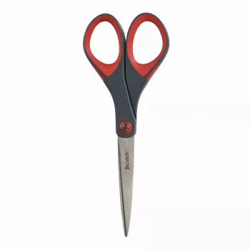 Foarfecă de precizie 3M Scotch 180 mm roșu/gri vârf ascuțit oțel inoxidabil Comfort Grip (1447)