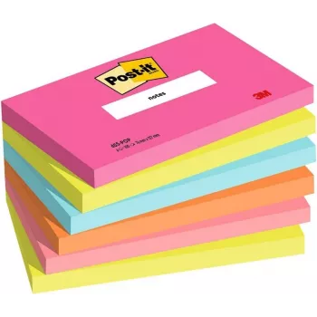 Note adezive 3M Post-it 655-6-POP, 127 x 76 mm, Powerpink, 100 foi, repoziționabile