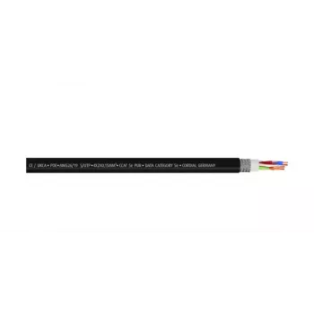 Cablu patch RJ45 Cordial 15555 CAT 5e S/UTP 0,5 m negru cu manta PUR