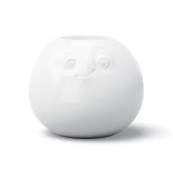 FIFTYEIGHT PRODUCTS Vase Amüsiert Round White Porcelain 200mm