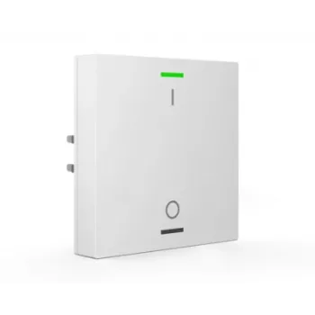 MDT BE-TAL55T1.B1 KNX Push Button with Temperature Sensor, 1-Gang, RGB-W Status LED, Pure White Glossy
