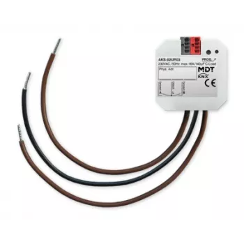 Actor de comutare MDT 2 canale montaj sub tencuială, 16 A, 230 V AC, C-Load, Standard, KNX AKS-02UP.03