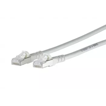 Cablu patch de rețea METZ CONNECT 1308450388-E Cat6a S/FTP, RJ45, 0,3 m, alb