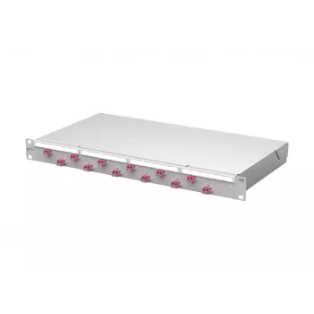 Panou de patch cu fibră optică METZ CONNECT VIK 12xLC-D OM4 1U 24 fibre 1504507512-F