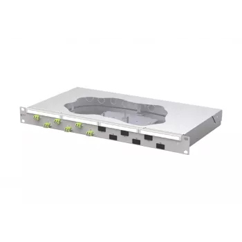 Patchpanel de fibră optică cu splice METZ CONNECT 6xLC-D OM5 1U montaj în rack 19 inch 1504587M06-F