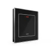 MDT Glastaster II Light 1-gang RGBW Black KNX Glass Push-button with Temperature Sensor BE-GTL10S.01S