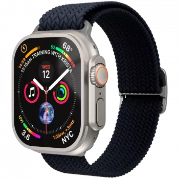 VONMÄHLEN Buclă țesută pentru Apple Watch 44/45/49mm, bleumarin