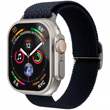 Curea țesută VONMÄHLEN pentru Apple Watch 40/41/42 mm, bleumarin