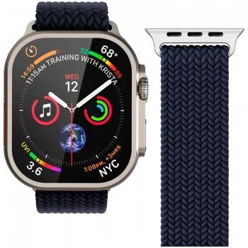 Curea țesută VONMÄHLEN pentru Apple Watch 40/41/42 mm, bleumarin