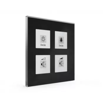 MDT BE-GTT4S.01 Glass Touch Panel Plus 4-Button with Temperature Sensor, Black