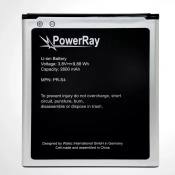 Acumulator PowerRay PR-S4 pentru Samsung Galaxy S4, 2600 mAh, bulk