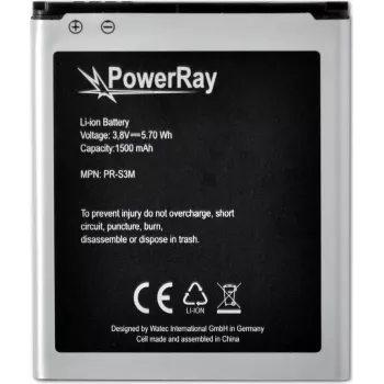 Acumulator PowerRay PR-S3M pentru Samsung Galaxy S3 Mini, 1500 mAh, bulk