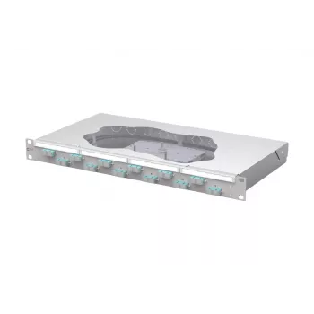 Patch panel de sudură METZ CONNECT 12xSC Duplex OM3, 1U, gri deschis 150455BA12-F