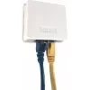 Priză de rețea de suprafață IT-BUDGET Cat.6A UTP, 2 x RJ45, alb pur, intrare cablu orizontală, PoE+ 90ITBDDAPE