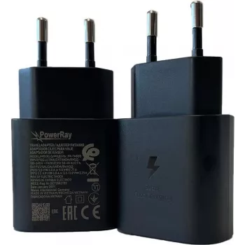 PowerRay PR-TA800EBE încărcător de perete 18W USB-C PD, EU 2 pini, negru, bulk
