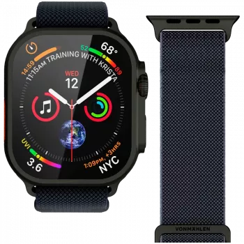 VONMÄHLEN Classic Nylon Loop 44, 45, 46, 49mm mărime unică, bleumarin negru