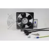 IT-BUDGET Complete Set IT Cabinet Fan with Thermostat - 160 m³/h Airflow - 230 V - 1 Fan, Protective Grille, Cables, Thermostat, Screws (90ITBLUESET1T)