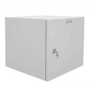 IT-BUDGET dulap de rețea de perete Easy - ușă din oțel plin - 12U - L 600 x A 600 mm - tablă de oțel - gri deschis (90RR19CWV1266MG)