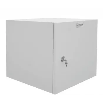 IT-BUDGET dulap de rețea de perete Easy - ușă din oțel plin - 12U - L 600 x A 600 mm - tablă de oțel - gri deschis (90RR19CWV1266MG)