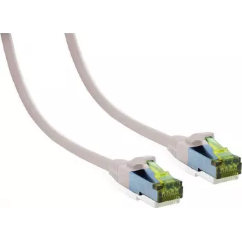 Cablu patch IT-BUDGET Premium din cupru masiv Cat.6A cu cablu brut Cat.7 600 MHz fără halogen PoE+ 10Gbps alb 3m 90ITB6A7PK3W
