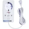 Detector de apă M-E MODERN-ELECTRONICS ME WA-5 cu priză integrată, 230V, cablu de senzor 2m, alarmă acustică >85dB, LED roșu, comutare priză Schuko 16A