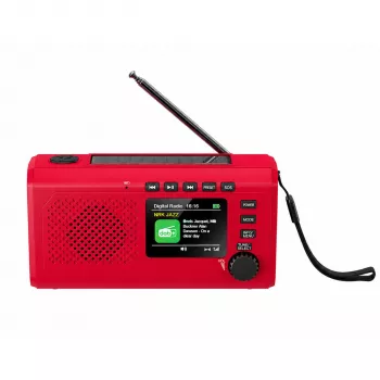 Radio portabil Reflexion TRA2757DAB+ roșu DAB+ și FM cu Bluetooth, USB, AUX, ceas cu alarmă