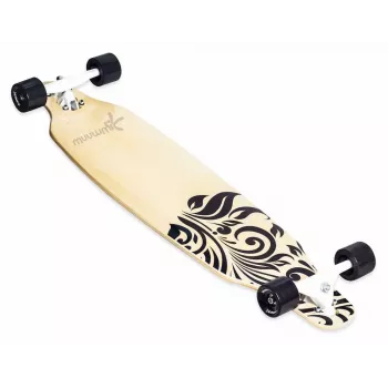 Longboard MUUWMI AU 559, deck din arțar 8 straturi, rulmenți ABEC 7, roți 70mm, lemn