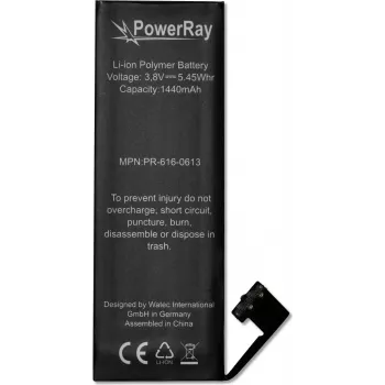 Acumulator PowerRay PR-616-0613 pentru iPhone 5, 1440 mAh, bulk