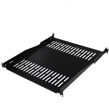Raft de montare în rack / suport pentru echipamente IT-BUDGET 19 inch - sarcină 80 kg - adâncime 550 mm - montare cu adâncime variabilă - negru (90ITB19FBX550S)