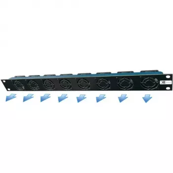 Unitate de ventilatoare rack Liebernetz 19 inch 1U - evacuare orizontală, 95 m³/h, 12 V DC, 34 dB, negru (90LN19LUE1HE8BR)