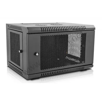 Dulap de rețea 19 inch IT-BUDGET SWA - 6U - 570x600 mm - față și laterale perforate - pereți laterali detașabili - montare pe perete și pe podea - set de accesorii - negru (90ITB19MSR666TS)