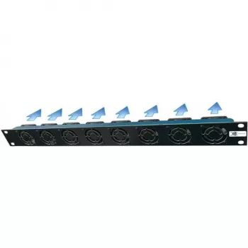 Unitate de ventilatoare de rack Liebernetz 19 inch 1U, aspirație orizontală, 95 m³/h, 12 V DC, 34 dB, negru (90LN19LUE1HE8B)