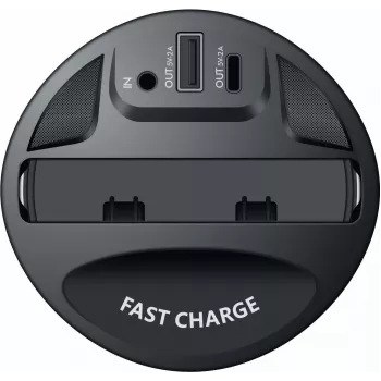 CYOO Cup Încărcător wireless 15W Qi stație de încărcare auto negru CY122326