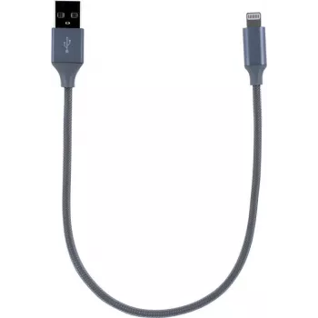 Cablu de încărcare și date CYOO Lightning 30cm argintiu