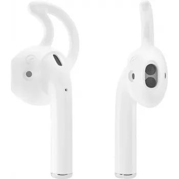 Huse din silicon pentru vârfuri de ureche CYOO Sport pentru Apple AirPods - alb (CY121414)